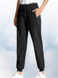 Plus Size Unisex Stretch Quick Drying Elastic Waist Straight/Jogger Pants