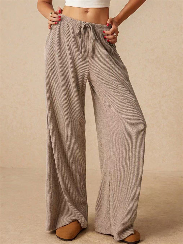 Women's Summer Solid Color Corduroy Low Waist Drape Pants