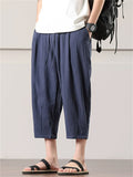Men's Summer Lightweight Loose Fit Harem Beach Capri Pants