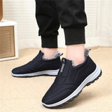 Men's Comfortable Warm Plush Liner Walking Sneakers