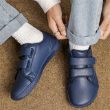 Men's Faux Leather Solid Color Hook and Loop Fastener Flats Shoes