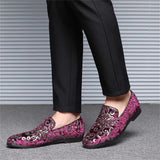 Male Luxurious Floral Sequined Wedding Party Dress Shoes