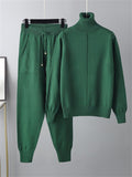 Winter Home Turtleneck Knit Sweater + Sweatpants