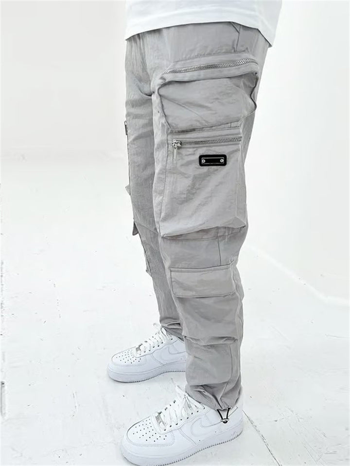 Men's Casual Solid Color Pockets Cargo Pants