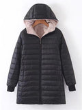 Winter Casual Waterproof Warm Plush Hooded Coat for Women