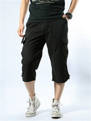 Men's Relaxed Multiple Pockets Short Cargo Trousers