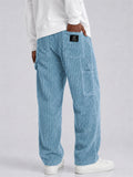 Mens Wide Wale Corduroy Relaxed Fit Utility Cargo Pants