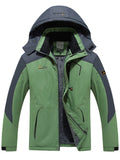 Men's Winter Warm Fleece Lined Outdoor Windproof Hiking Hooded Coats