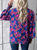 Women's Beautiful All-Over Floral Print Vacation Blouse