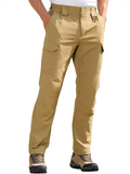 Men's Autumn Solid Color Quick-dry Pockets Outdoor Cargo Trousers