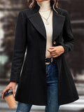 Women's Autumn Elegant Single Breasted Plain Lapel Coats