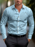 Men's Button Up Lapel Collar Long Sleeve Dress Shirts