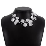 French Vintage Leaves Necklace for Lady