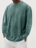 Men's Retro Loose Fit Round Neck Long Sleeve Sweatshirts