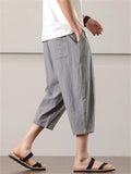 Men's Summer Lightweight Loose Fit Harem Beach Capri Pants