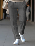Men's Spring Solid Color Loose Drawstring Sweatpants