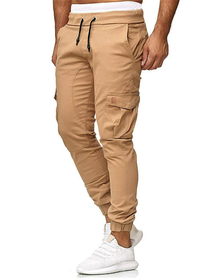Men's Cool Elastic Waist Tapered Cargo Jogger Pants
