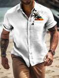 Men's Summer Holiday Sunrise Print Beach Shirt