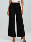 Women's Stylish Elastic Waist Casual Pants with Pockets