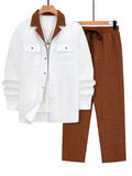 Men's Stylish Cargo Shirts and Casual Pants Matching Set