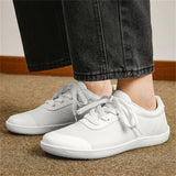 Men's Causal Solid Color Breathable Mesh Lace Up Flats Shoes