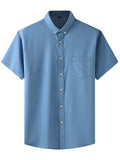 Men's Plus Size Short Sleeved Button Up Shirt