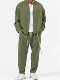 Men's Cool Street Style Oversized Outfits Hem Shirt + Baggy Pants