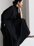 Elegant Simple V-Neck Long Shirt Dress for Women