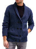 ‌Men's Casual Simple Double Breasted Knit Cardigan Sweaters