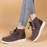 Ladies Casual Elastic Strap Ankle Cotton Snow Boots