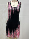 Women's Casual Contrast Color Printed Sleeveless Tank Dress