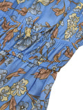 Bohemian Off Shoulder Puff Sleeve Print Beach Dress for Lady