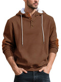 Men's Simple Loose Pullover Geometric Stripe Long-sleeved Sports Hoodie