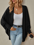 Women's Solid Color BatWing Sleeve Cardigan Sweater