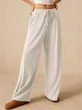 Women's Summer Solid Color Corduroy Low Waist Drape Pants