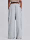 Women's Solid Color Hip-hop Street Style Ripped Sweatpants