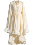 Women's Fashion Ruffled V-neck Cape Dresses