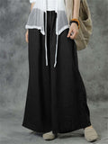Spring Summer Relaxed Wide Leg Trousers for Ladies
