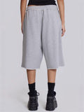 Women's Street Style Gray Comfy Casual Capri Sweatpants