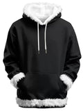 Unisex Fluffy Trimmed kangaroo pocket Hooded Sweatshirts
