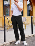 Men's Solid Color Stylish Corduroy Straight-leg Pants