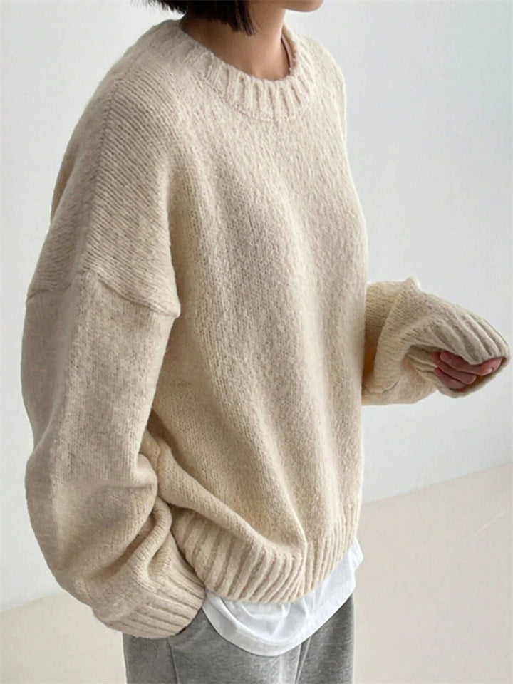 Women's Autumn Solid Color Pullover Round Neck Long Sleeve Sweaters