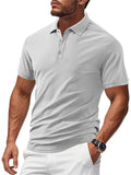 Men's Summer American Style Short Sleeve Polo Shirts Casual Business