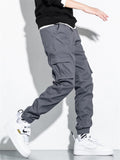 Men's Fashionable Plus Size Cargo Pants with Multi Pockets
