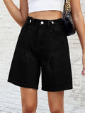 Summer Trendy Waist Adjustable Denim Shorts for Women