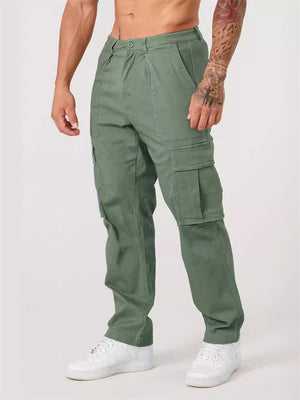 Men's Leisure Hardwearing Side Patch Pocket Cargo Pants