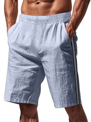 Men's Casual Side Stripe Quick-drying Beach Shorts
