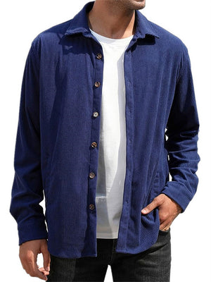 Men's Comfort Corduroy Shirt with Pockets