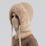 Women's Outdoor Winter Warm Beanie Hat with Face Cover