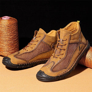 Men's Outdoor Hiking Lace Up Rubber Sole Ankle Boots